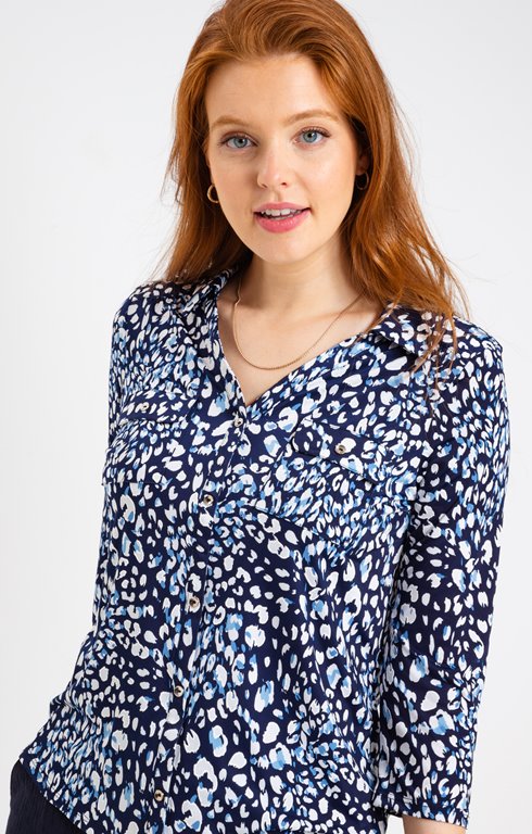 Chemise satinée Lane Bryant manches longues col boutonné bleu marine grande taille 20 | eBay
