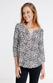 Tee-shirt imprimé léopard manches 3/4
