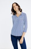 Tee-shirt col polo manches 3/4