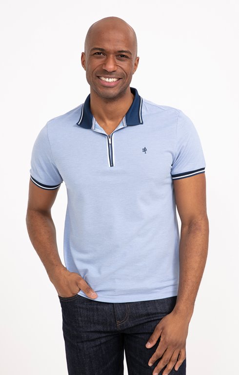Polo manches courtes Zip
