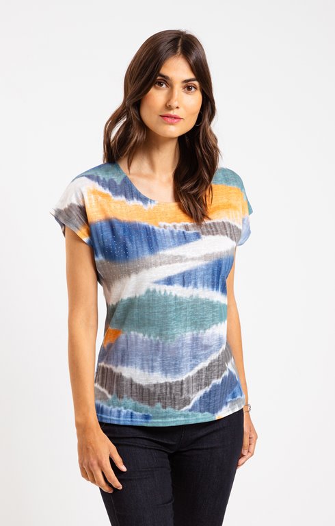 Tee-shirt manches courtes fantaisie
