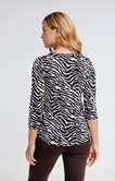 Tee-shirt manches 3/4 imprimé zèbre