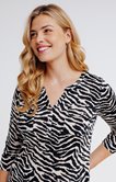 Tee-shirt manches 3/4 imprimé zèbre