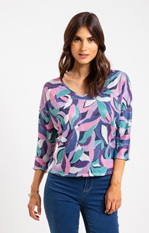 Tee-shirt imprimé matière brillante