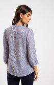 Blouse imprimée avec détails broderies 
