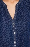 Chemise imprimée avec sequins 