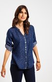 Chemise imprimée avec sequins 