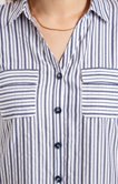 Chemise rayée boutonnée