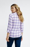 Chemise à carreaux manches 3/4 snaps