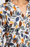 Tunique imprimé feuillage patte épaule