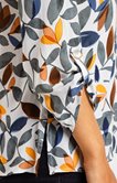 Tunique imprimé feuillage patte épaule