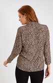 Chemise imprimé animalier avec studs