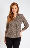 Chemise imprimé animalier avec studs