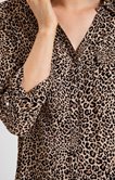 Chemise imprimé animalier avec studs
