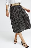 Jupe longue avec ceinture en raphia