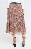 Jupe longue imprimée froissée doublée
