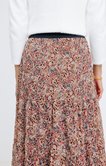 Jupe longue imprimée froissée doublée