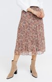 Jupe longue imprimée froissée doublée