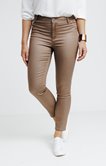 Pantalon 7/8 en coton stretch enduit