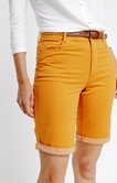 Short en coton avec ceinture