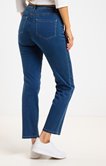 Pantalon 7/8 denim stone avec ceinture