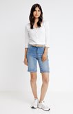 Short denim bleached avec ceinture