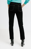 Pantalon 7/8 en denim bi-stretch noir