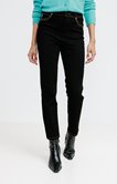 Pantalon 7/8 en denim bi-stretch noir