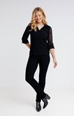 Pantalon en denim noir bi-stretch