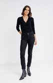 Pantalon long slim détails chaine 