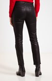 Pantalon 7/8 slim en coton enduit irisé