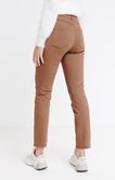 Pantalon 7/8 en coton slim détail chaine