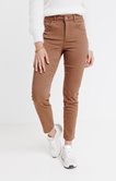 Pantalon 7/8 en coton slim détail chaine