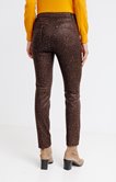 Pantalon 7/8 en coton enduit imprimé