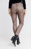 Pantalon 7/8 en coton enduit imprimé
