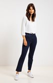 Pantalon 7/8 droit détails clous strass