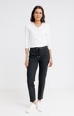 Pantalon 7/8 slim rayé