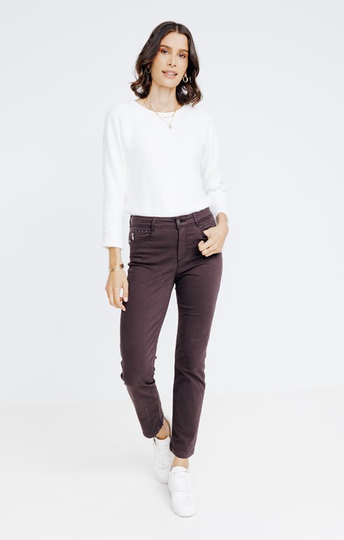 Pantalon 7/8 en coton stretch