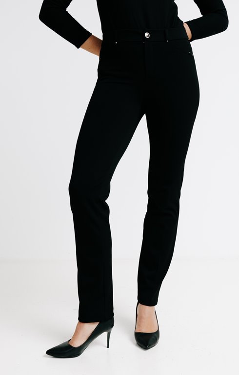 Pantalon Casual Coupe Droite Lane Bryant Sophie - Taille 14, Motif Damier Noir/blanc