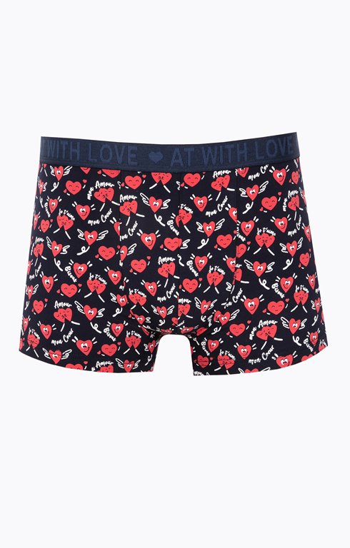 Boxer imprimé coeur