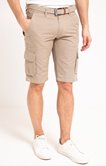 Bermuda print cargo avec ceinture