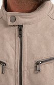 Blouson biker suede