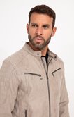 Blouson biker suede