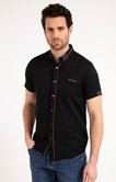 Chemise manches courtes UNIE NOIR