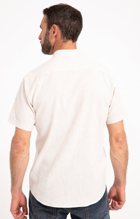Chemise Huk Diamond Back Manches Courtes Snap - Blanche, Taille XL - Pêche