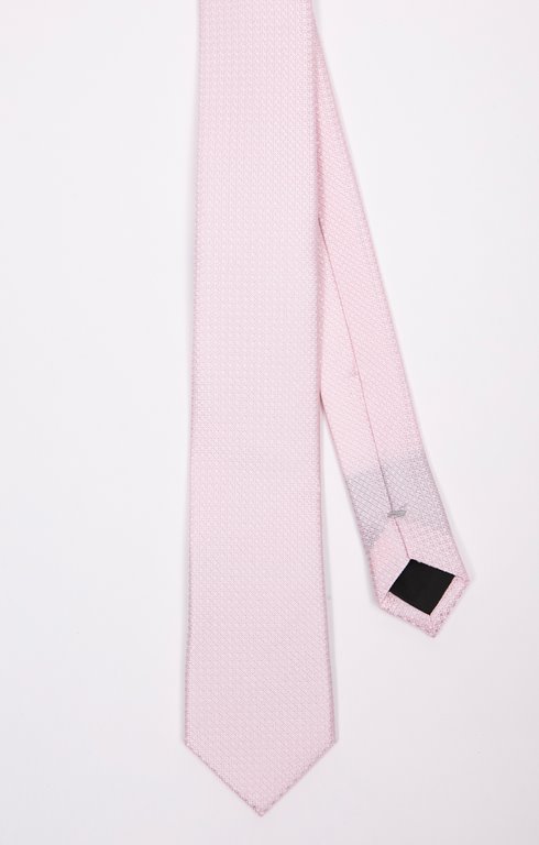 Cravate En Soie Robert Charles - Motif Fleurs Beige Et Blanc - Fabriquée En Italie