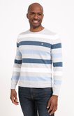 Pull col rond rayé